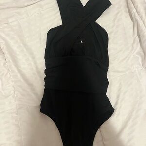 Black cut out bodysuit